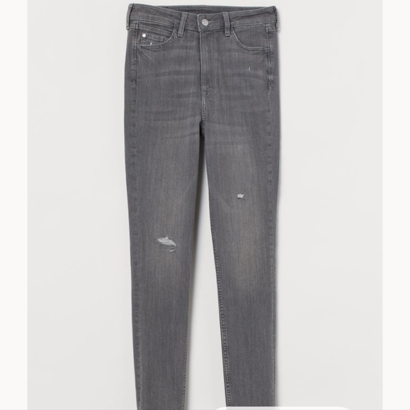 H&M &DENIM Super Skinny Hogh Waist Ankle Length dark gray US 6 - Picture 2 of 2